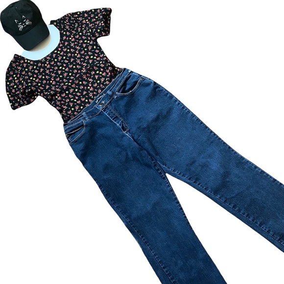 Lee Relaxed Fit 1889, Lee Dark Wash Denim Jeans, Lee Denim Pants, Womens Jeans - Picture 12 of 14